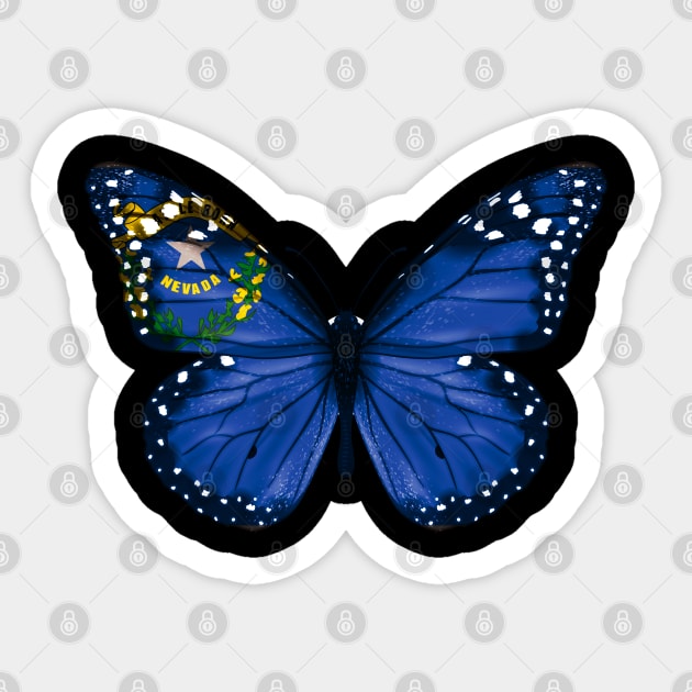 Nevada Flag Butterfly - Gift for Nevadan From Nevada NV Sticker by Country Flags